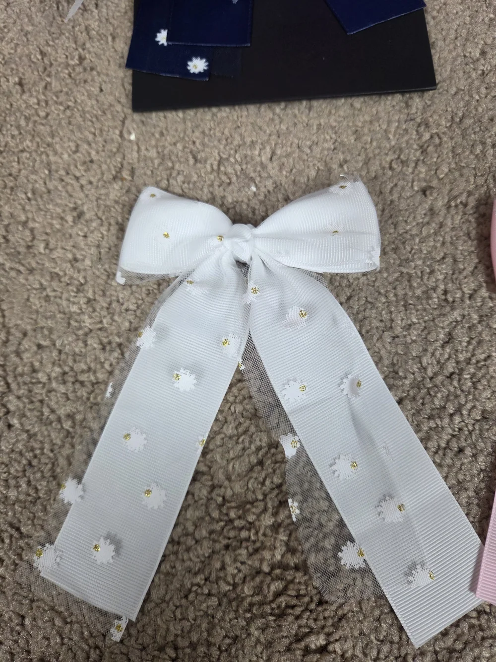 Colorful Daisy Ribbon Stand For  Hair with Pastel & Bright Bows